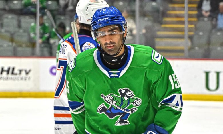 Khaira is happy to be home with Canucks | theahl.com Khaira is happy to be home with Canucks | theahl.com