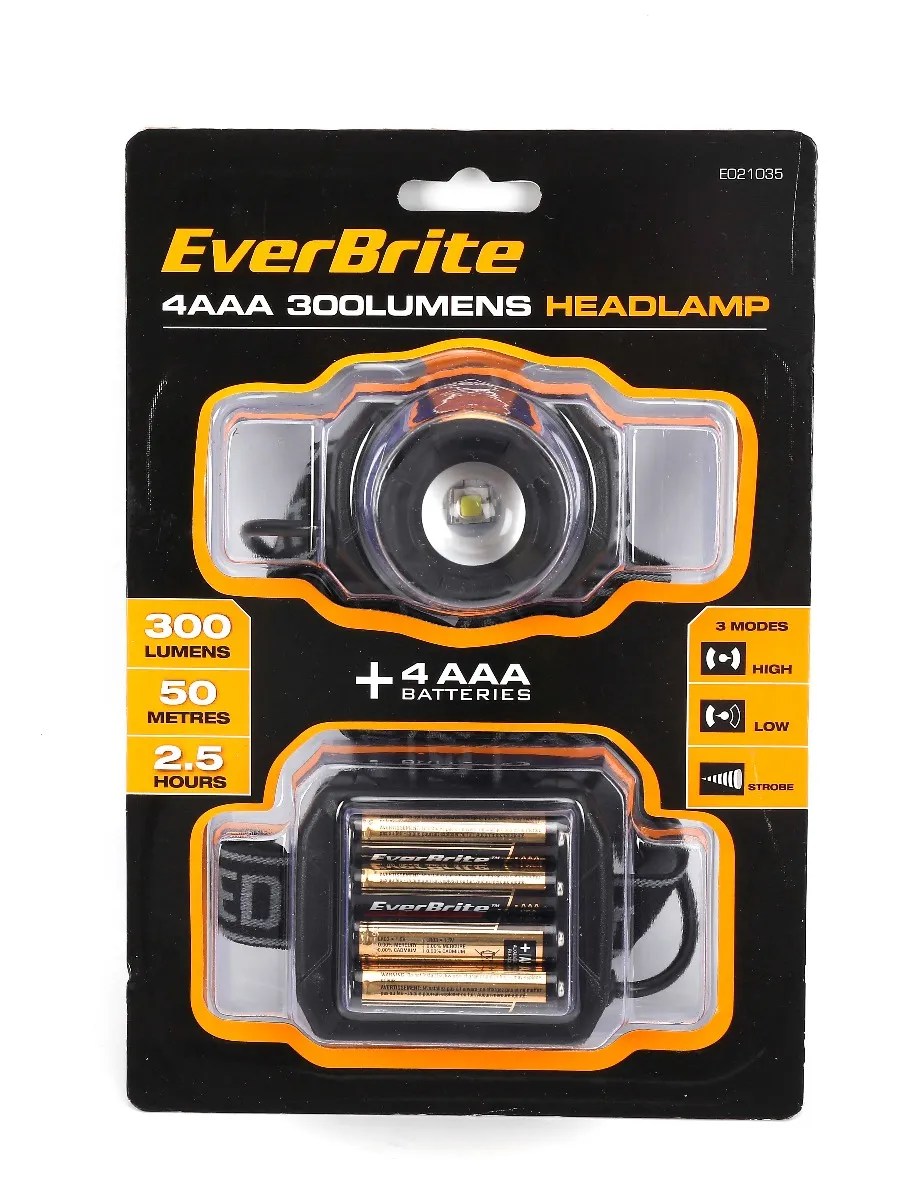 LINTERNA DE CABEZA, 1 LED, INC. 4 X AAA, 4000 LUMENES