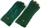 GUANTE DE DOBLE PVC COLOR VERDE PALMA ANTIDESLIZANTE DE 35 CMS.