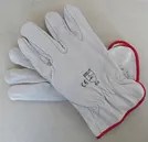 GUANTE DE CABRITILLA GRIS FORRADO PUÑO ELASTICADO, TALLA # 9