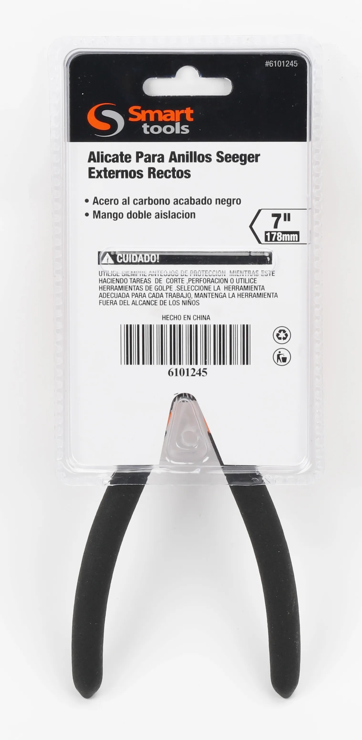 Alicate para seguros 7″ externo recto