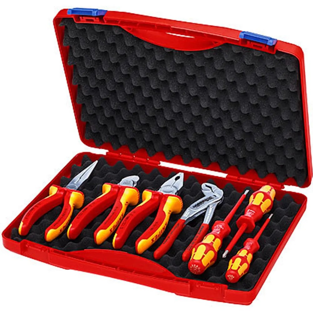 JGO. INSTALADORES ELECTRICOS 1000V 4 ALICATES, 3 DESTORNILLADORES WERA