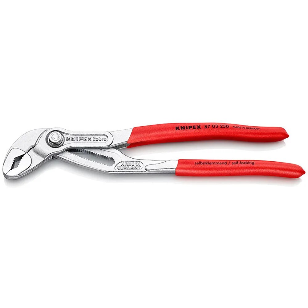 TENAZA COBRA 10″, BOMBAS AGUA, CROMADO, ANTIDESLIZANTE