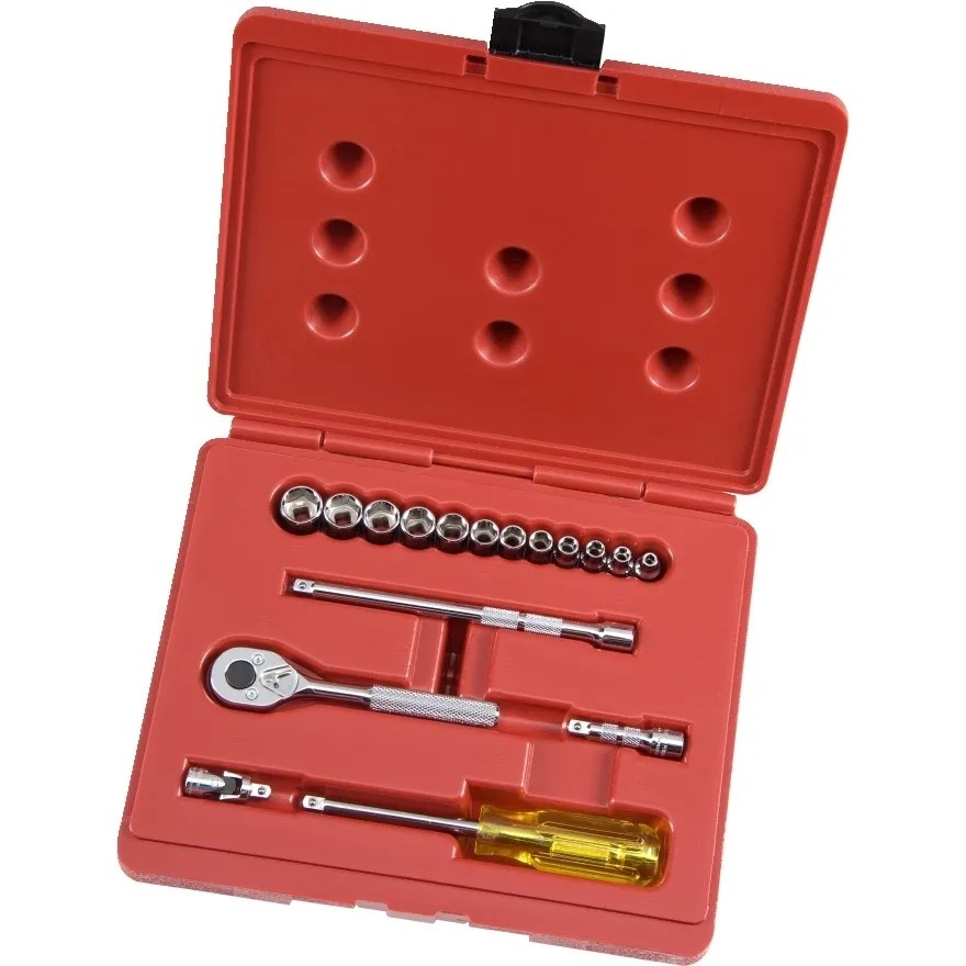 JGO. DADOS []1/4″ 4-14 MM. 17 PZAS