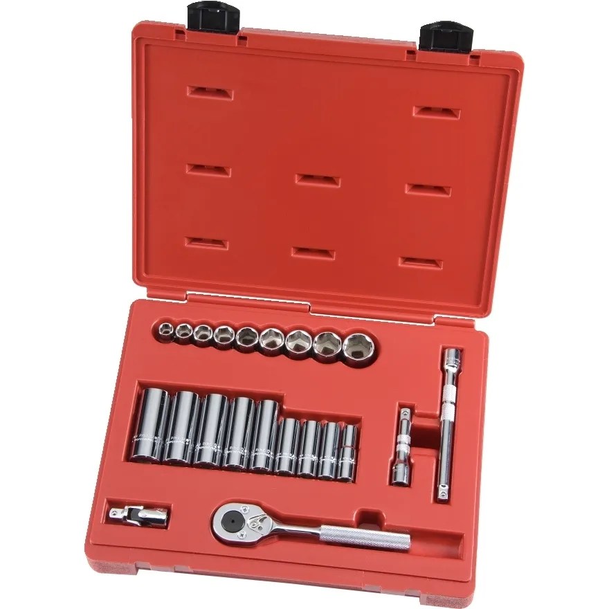 JGO. DADOS []3/8″ HEXAG 3/8″-7/8″ CORTOS 22 PIEZAS