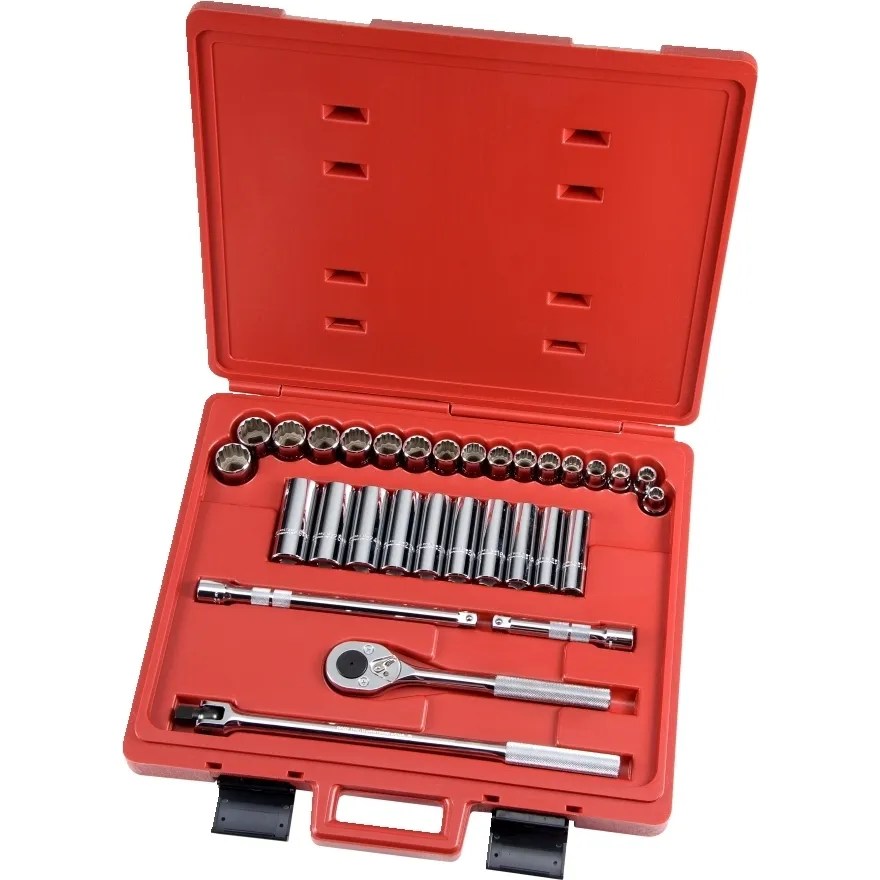 JGO. DADOS []1/2″ 10-26MM CORTOS/LARGOS