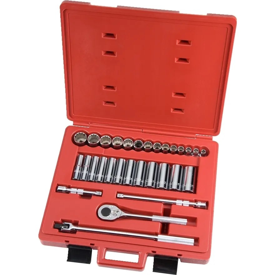 JGO. DADOS []1/2″ 3/8″-1.1/4″ CORTOS Y LARGOS, CON ACCESORIOS