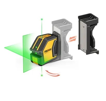 NIVEL LASER 2 LÍNEAS Y PUNTOS (25 MTS, VERDE, CON RECEPTOR)