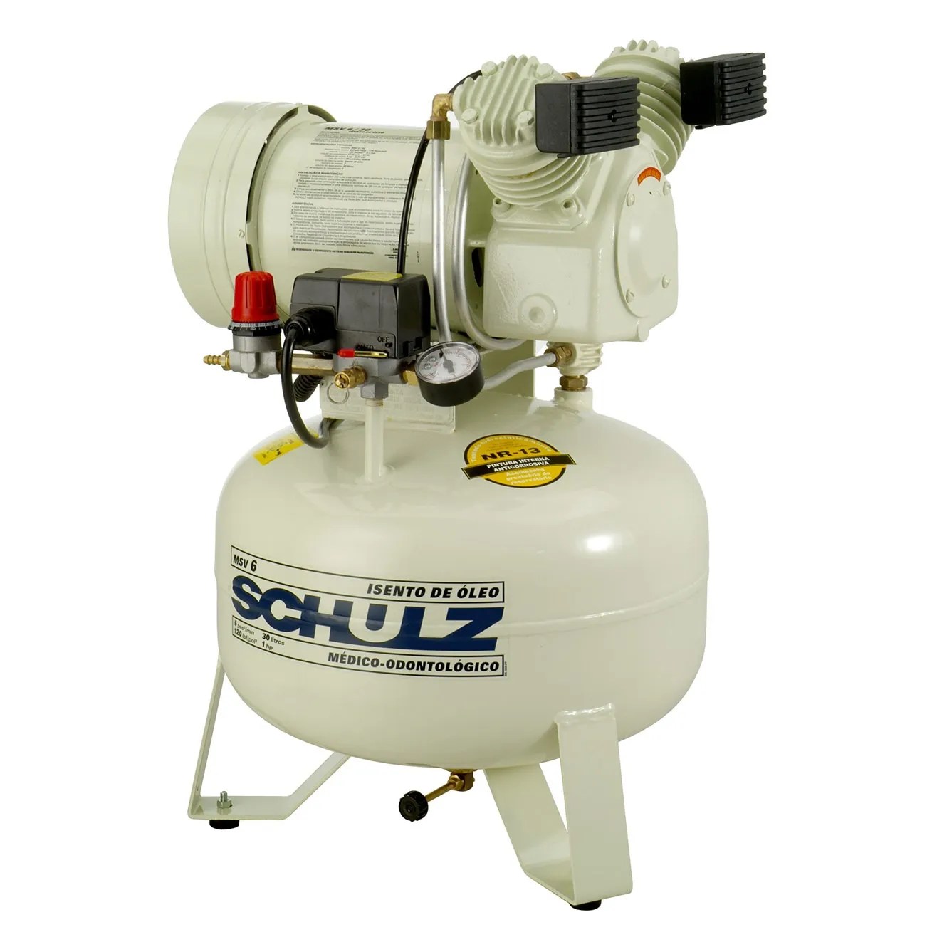 Compresor Dental 1.0 HP, 30 Lts