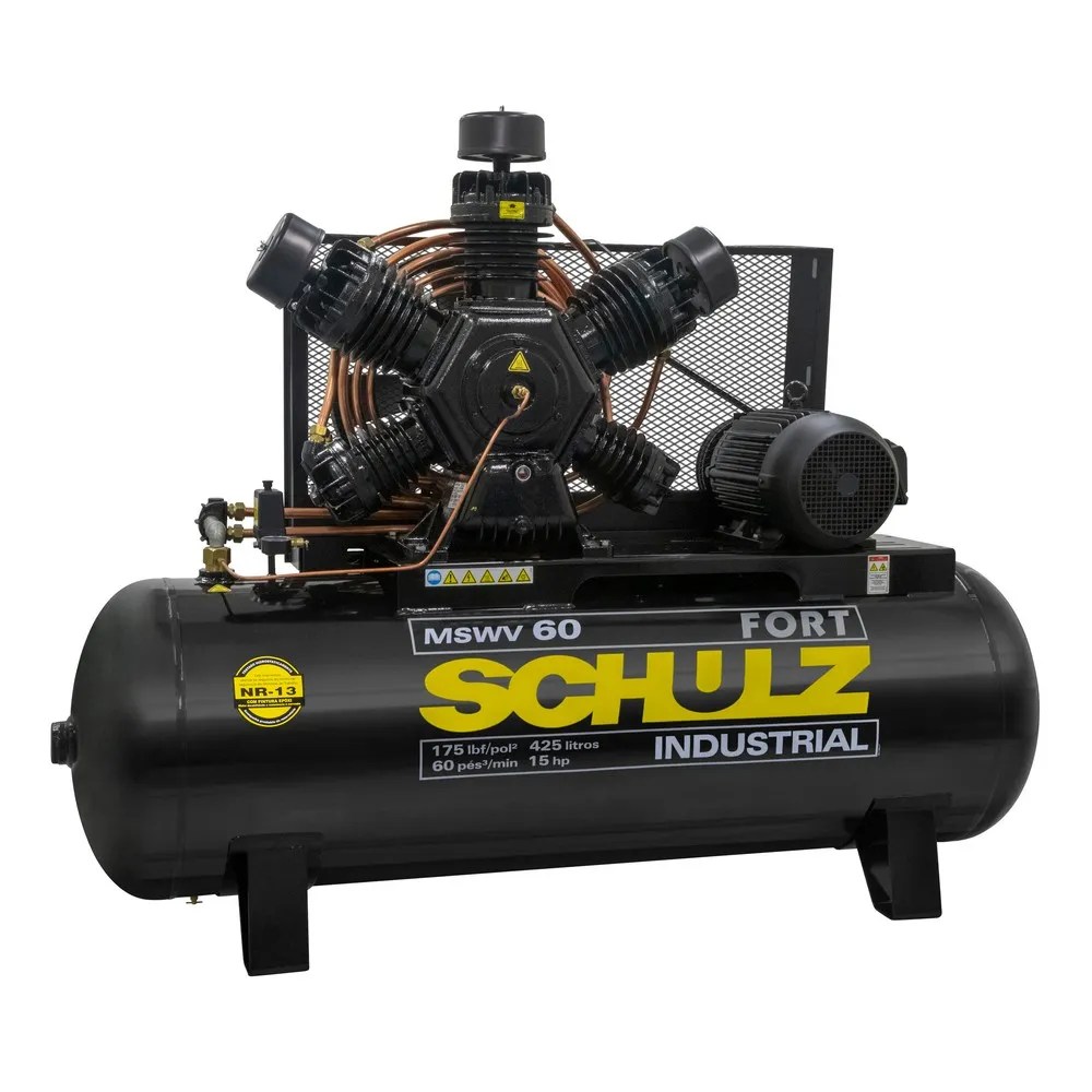 Compresor MSWV-60, Estanque 425 Lts, Motor 15 HP
