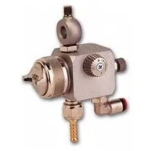 Pistola estación fija, pulverización continua. Pistola estación fija, pulverización continua.