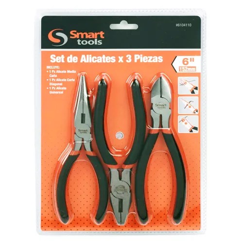Set alicates x 3 Piezas 6″