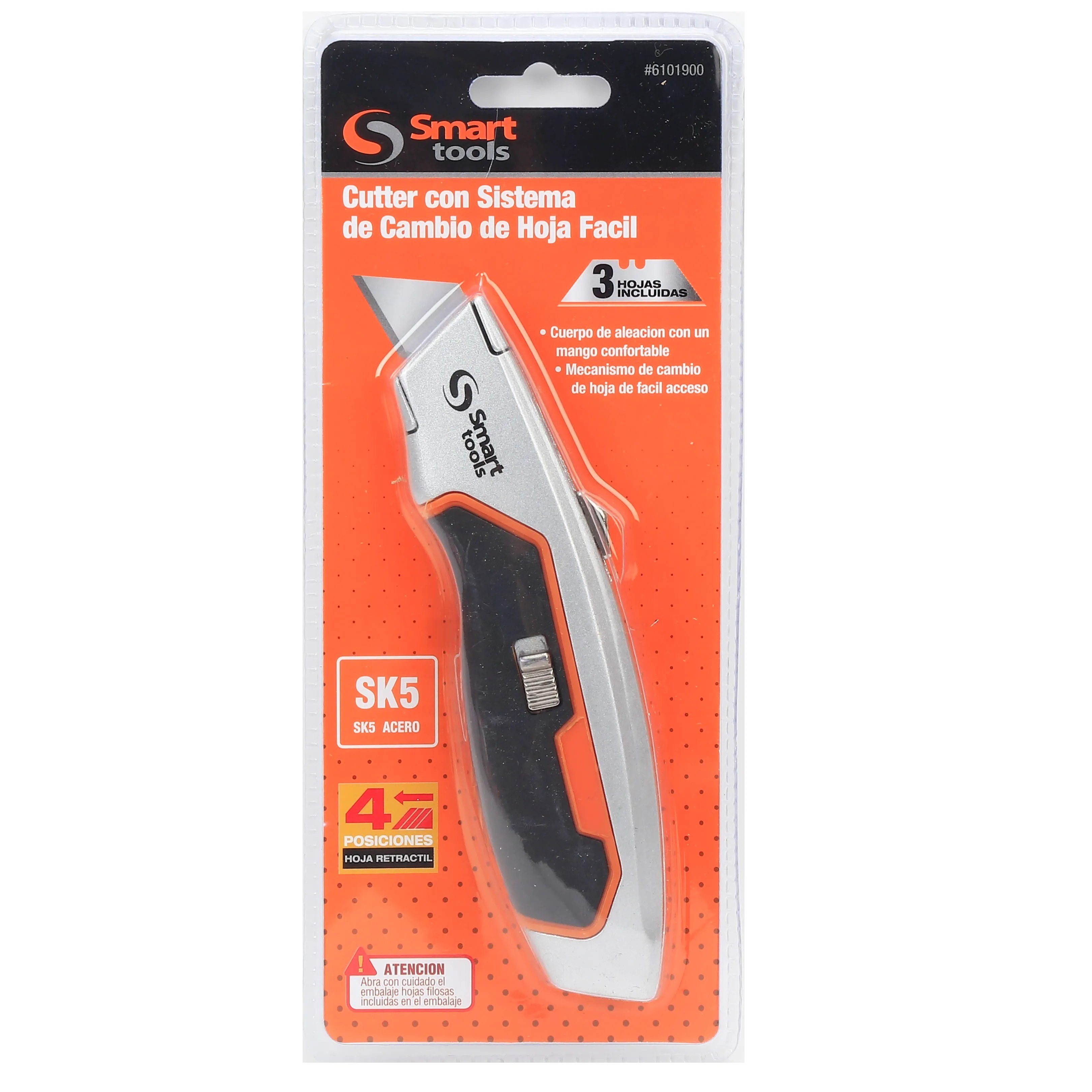 Cuchillo retráctil aluminio/fibra