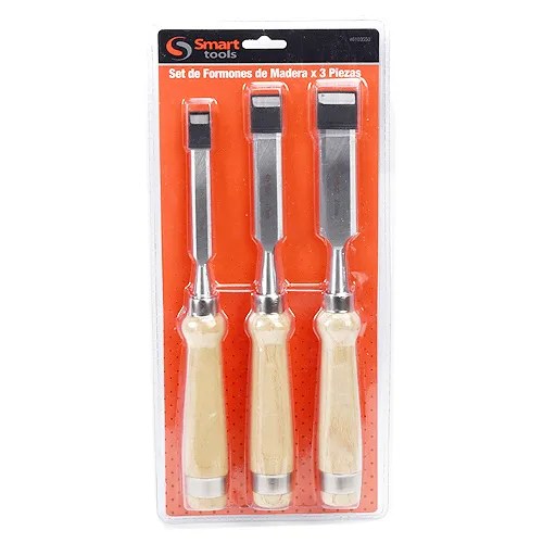 Set de formones x 3 piezas, vara de acero al carbono