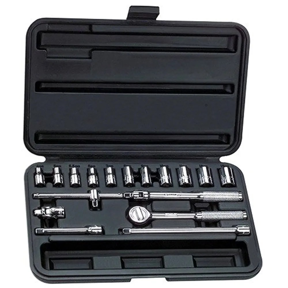 Juego dados 1/4″ 17 piezas