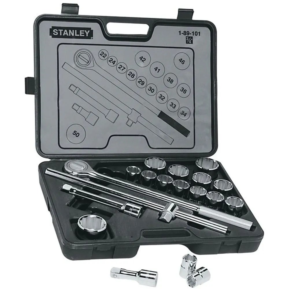 Juego dados 3/4″ 19 piezas