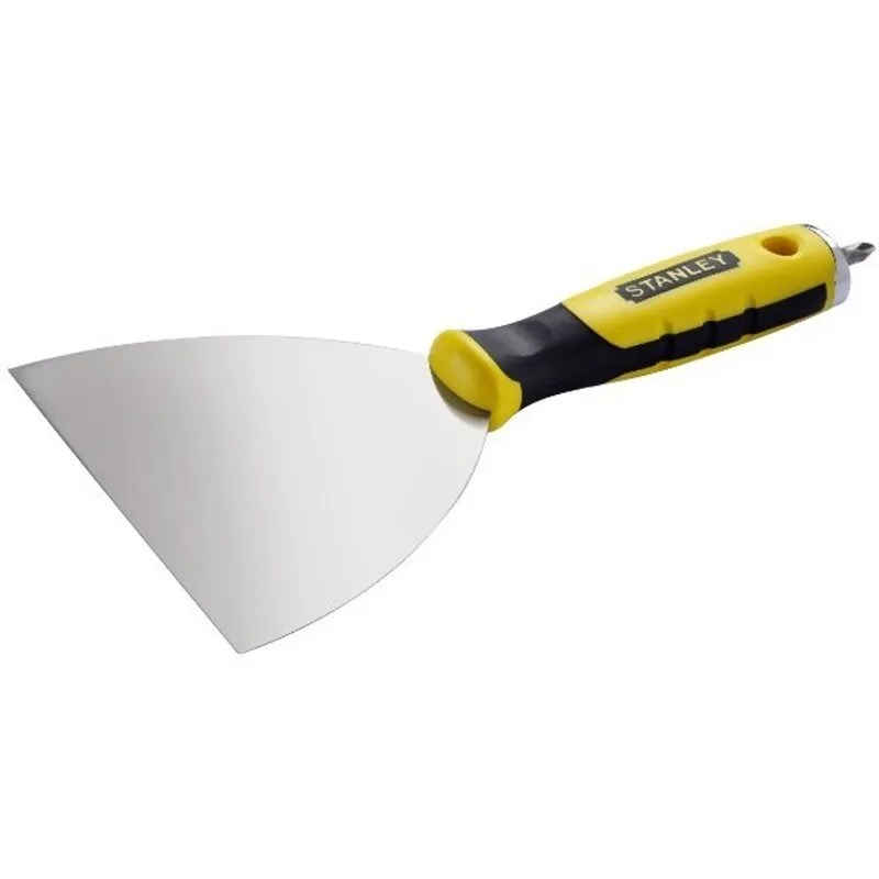 ESPATULA PARA UNION VOLCANITA DE 4″ ACERO INOX., MANGO BIMATERIAL