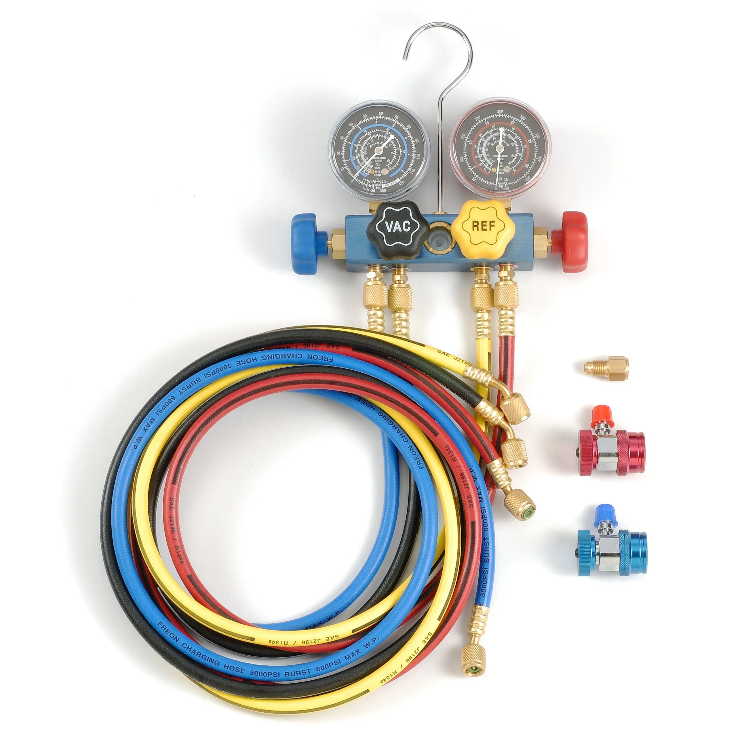 Conjunto Mano-Reductor 4 Vías R134A A/C 60″