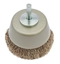 GRATA COPA CONICA ACERO ONDULADO 3″ #1080168, CON VASTAGO 1/4″