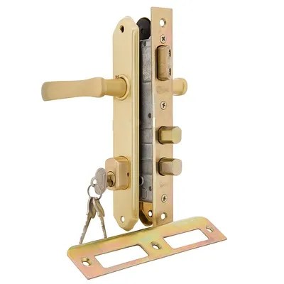 Cerradura Puerta Vaivén Cerrojo 2 Cilindros Rectangulares