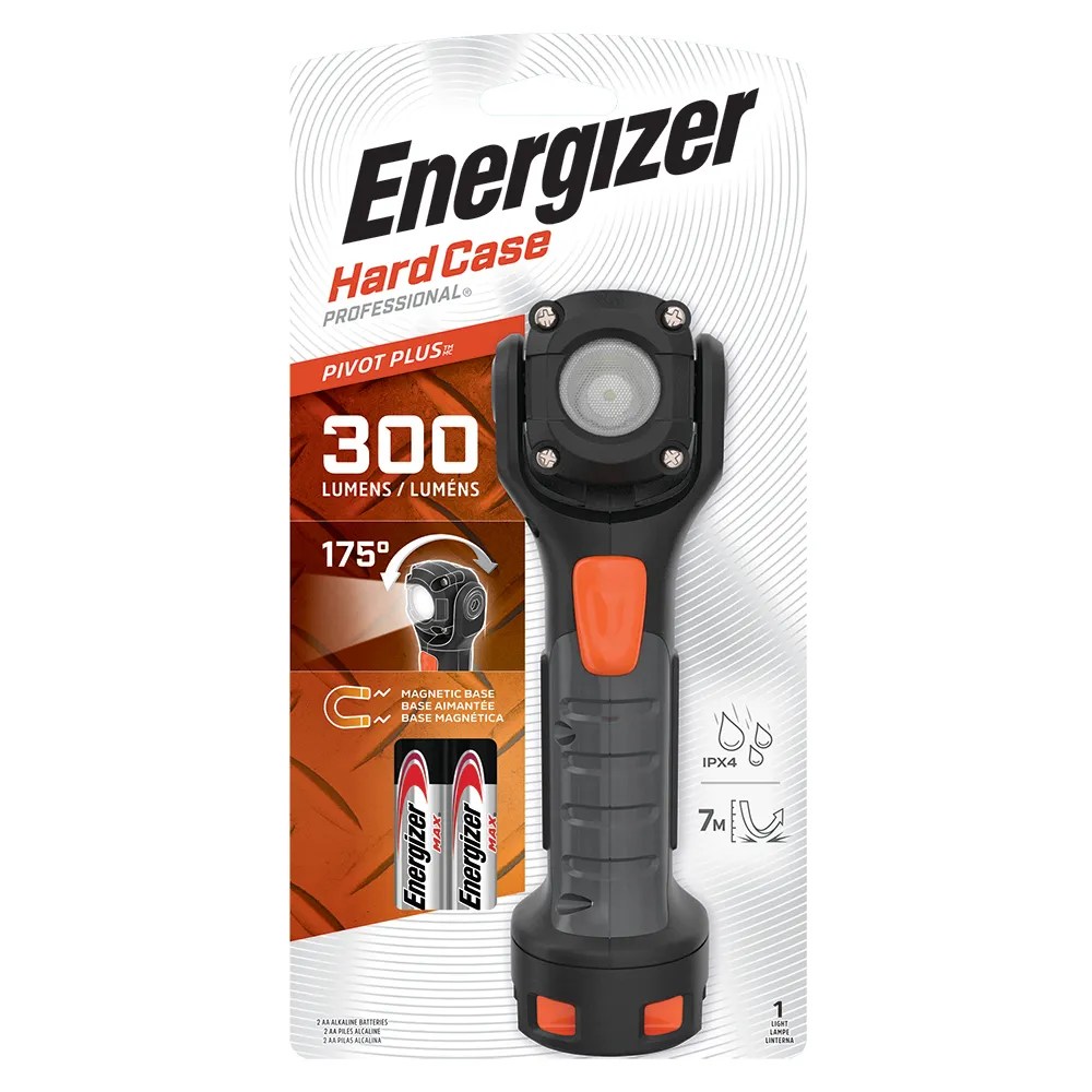 Linterna Hard Case Pro 2AA Giratoria 300 Lumens