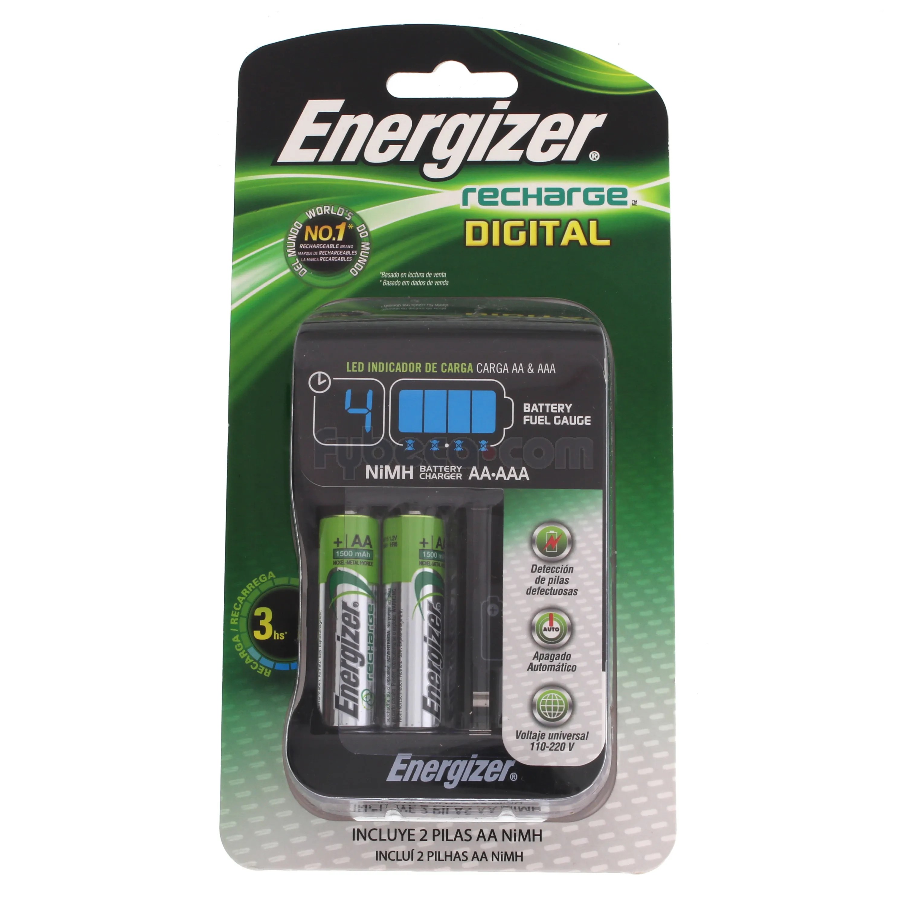 Cargador Pilas Digital BW 1400mAh