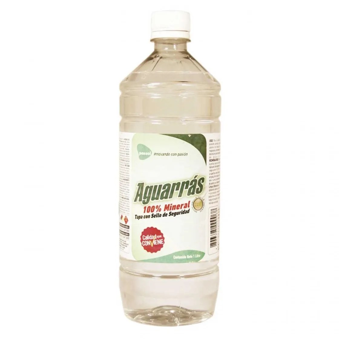 AGUARRAS MINERAL ENVASE PLASTICO DE 1 LITRO