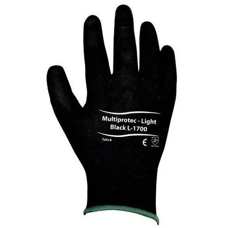 PAR GUANTES MULTIFLEX PALMA PU NEGRO