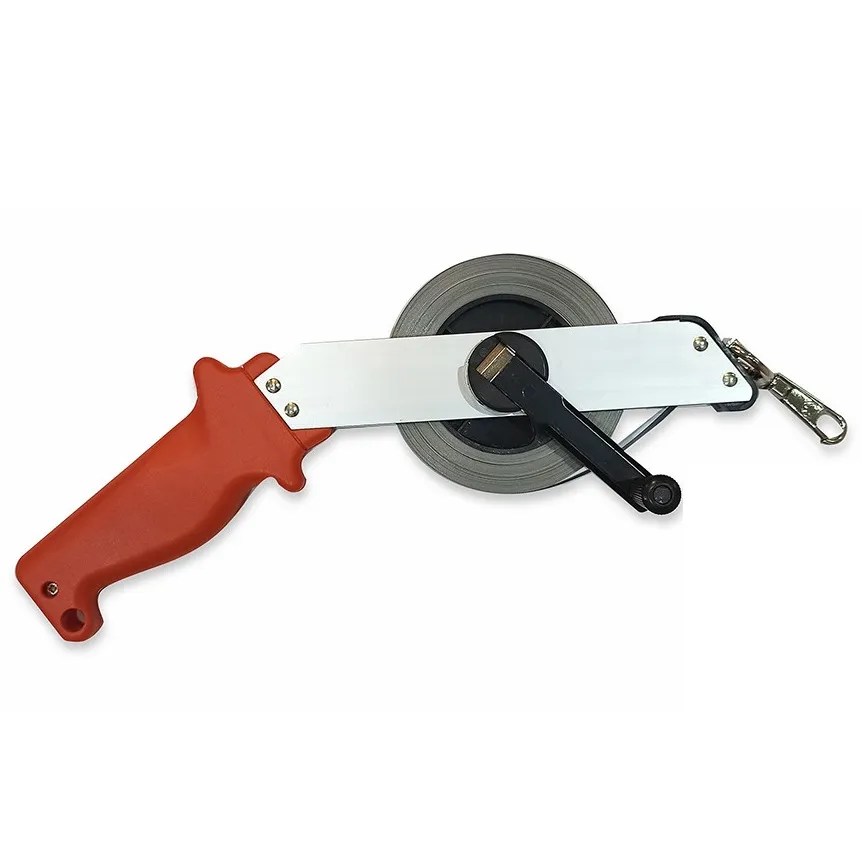 HUINCHA MEDIR MANGO PISTOLA 30 MTS. CUERPO METAL,