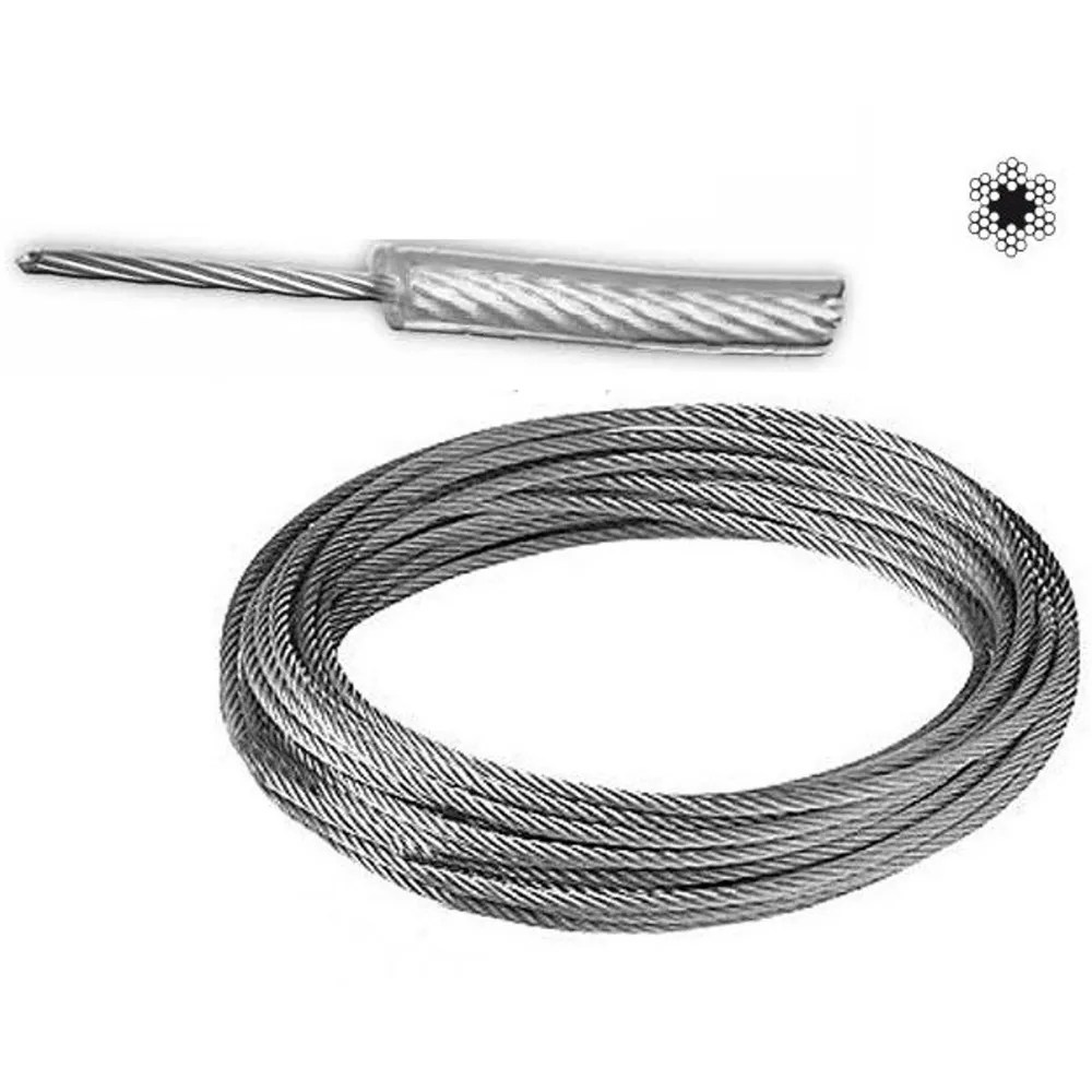 CABLE DE ACERO GALVANIZADO 6X7X1.5 MM.