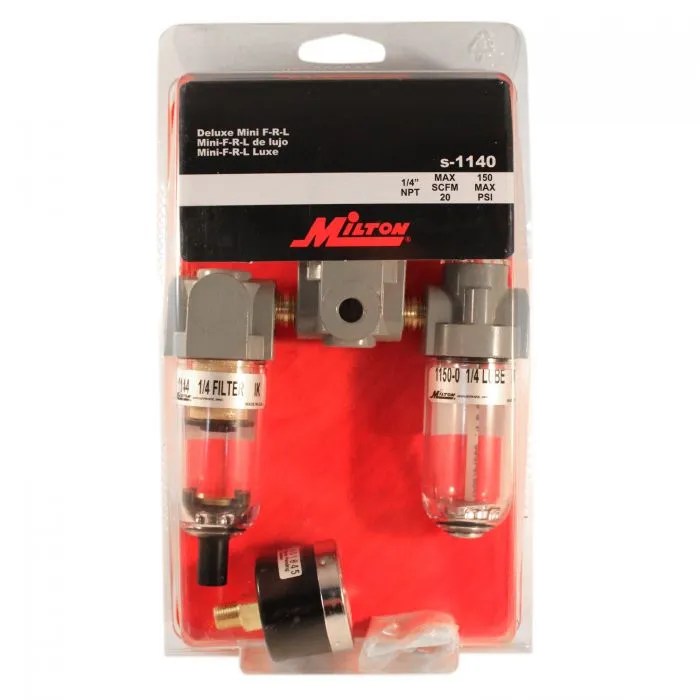 FILTRO/REGULADOR/LUBRICADOR MINI DE 1/4″ 0 – 160 PSI, 20 PCM