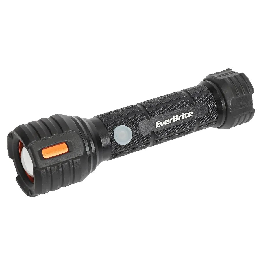 LINTERNA ALUMINIO/GOMA RECARGABLE X USB LED 350 LUMENES