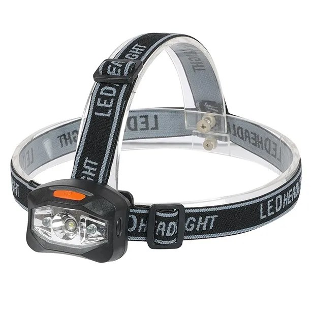 LINTERNA DE CABEZA, 1 LED BLANCO/2 ROJOS 120 LUMENES