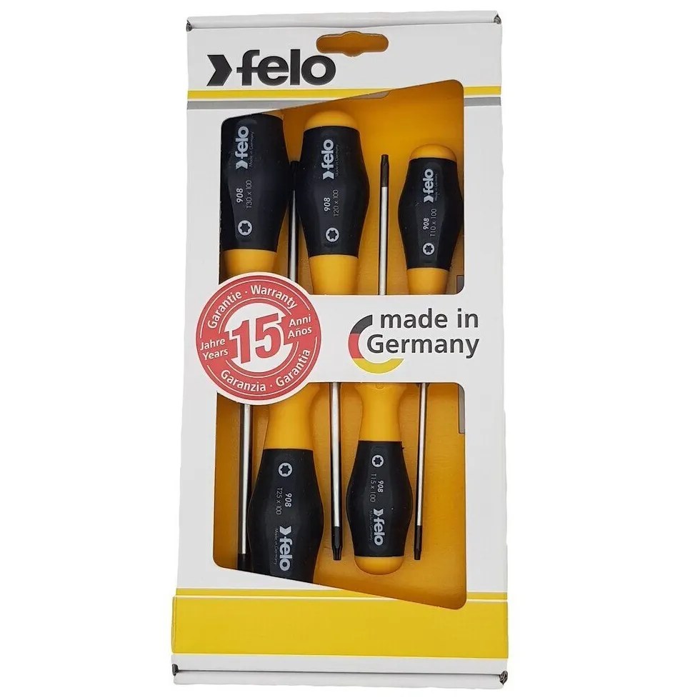 JGO DESTORNILLADORES TORX MANGO ROJO DE 7 PZAS