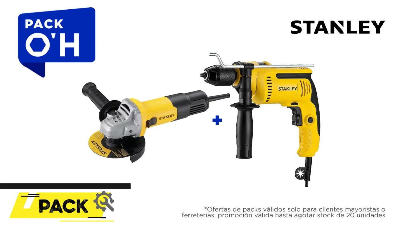 KIT TALADRO SDH600 W 1/2″+ESMERIL ANG.SG6115 620W