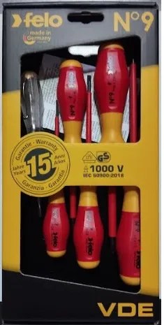JGO. DESTORNILLADORES AISLADOS 1000 V, 5 PIEZAS
