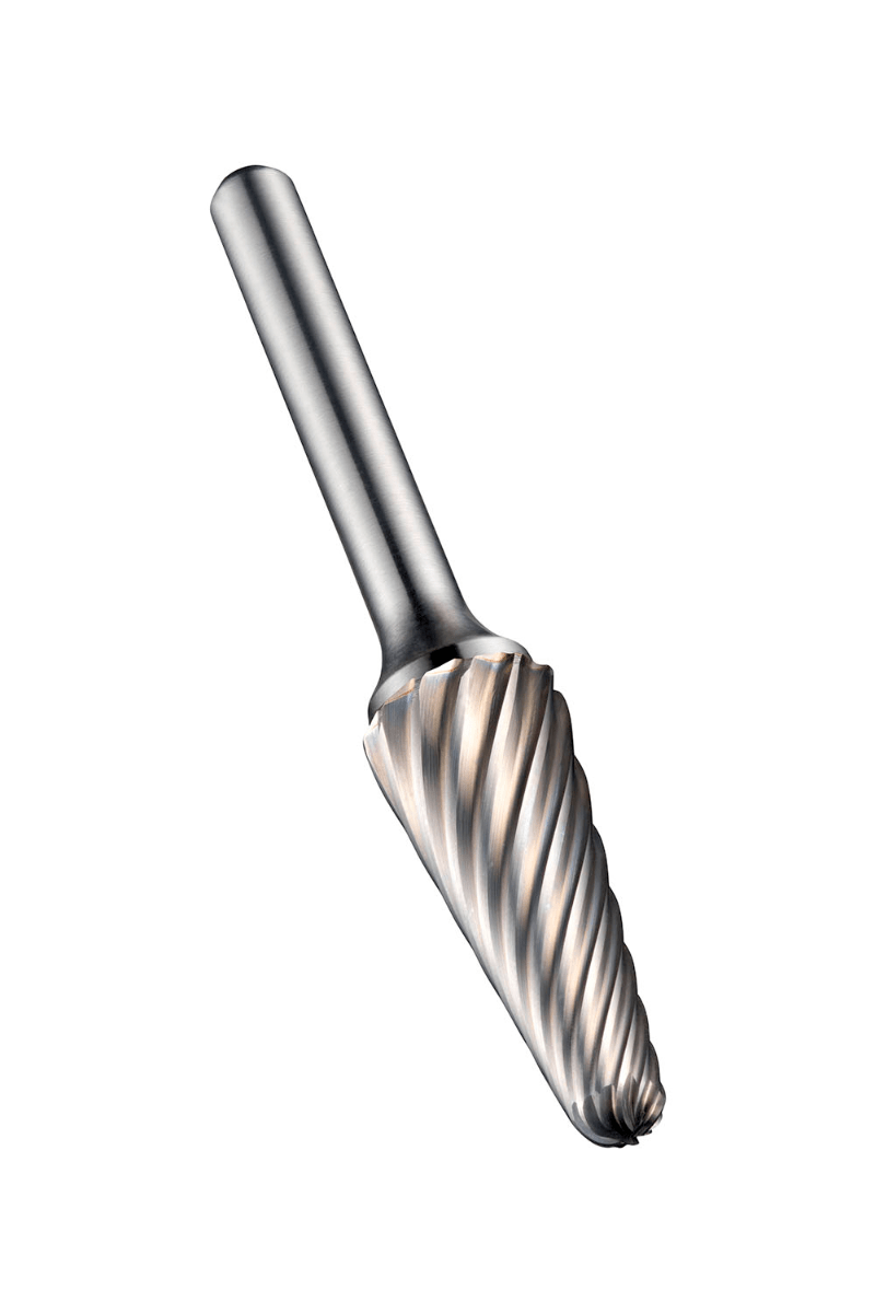 LIMA ROTATIVA CONICA 12.7 X 6.0 MM. METAL DURO, CON PUNTA ESFERICA