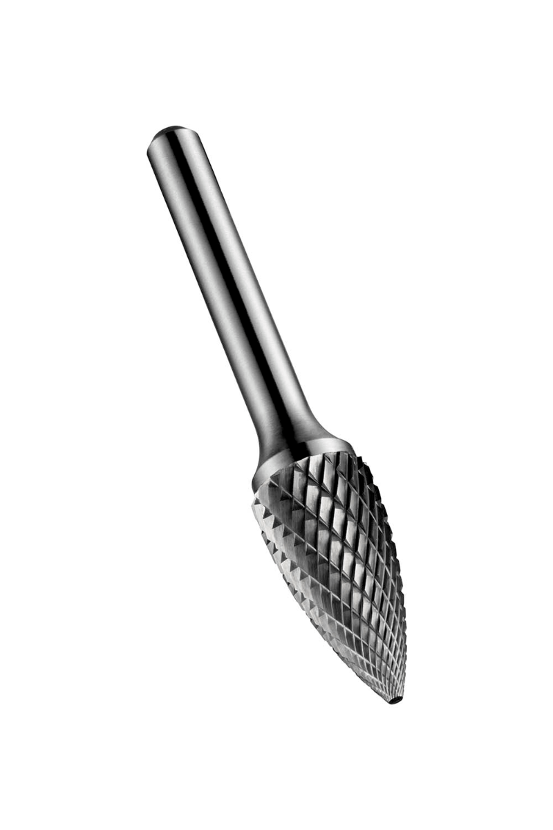 LIMA ROTATIVA T/ARBOL 9.6 X 6.0 MM. METAL DURO, CON PUNTA