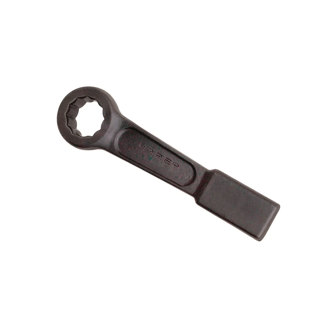 Llave de golpe plana fosfatizada en pulgadas, 12 puntas, 1-1/2″