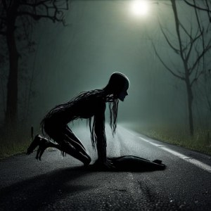 Een Huiveringwekkende Ontmoeting op de Bouterse Highway Een Huiveringwekkende Ontmoeting op de Bouterse Highway