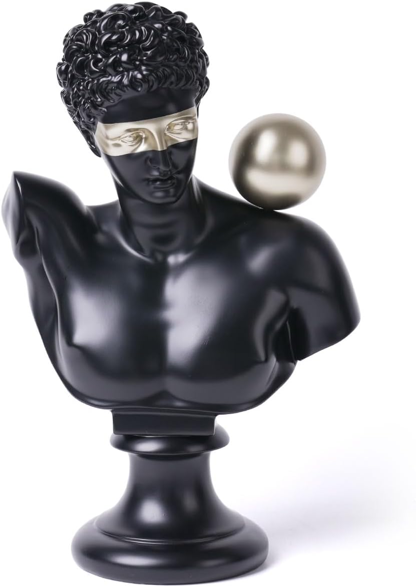 Modern Sculpture Decor Abstract Greek Bust Figurine Statue Gifts Table Centerpiece Home Decoration Polyresin Arts Crafts Black 14.2inch Modern Sculpture Decor Abstract Greek Bust Figurine Statue Gifts Table Centerpiece Home Decoration Polyresin Arts Crafts Black 14.2inch