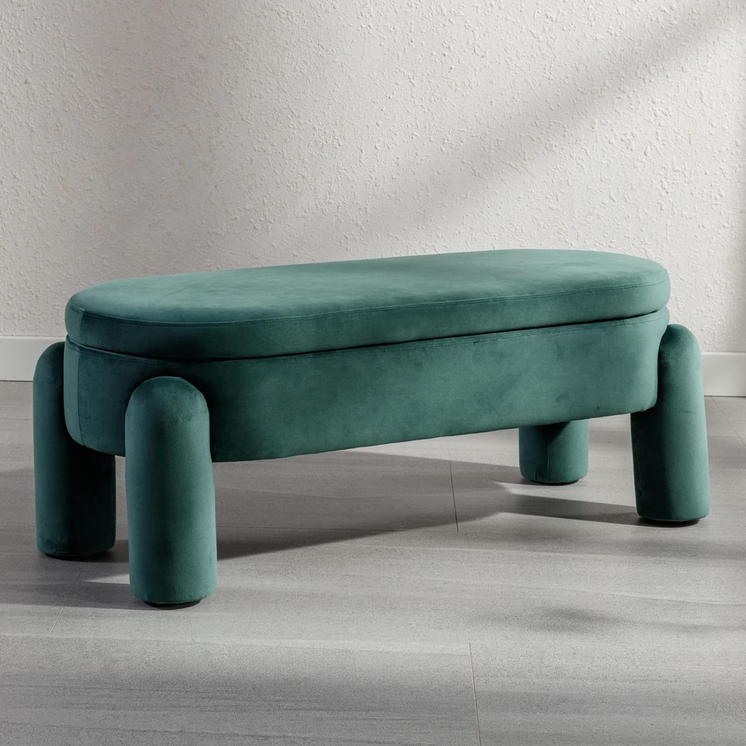 LukeAlon Cute Velvet Shoe Bench with Storage, Upholstered 45″ Wide Entryway Bench with Solid Wood Frame Modern End of Bed Ottoman Bench for Living Room Bedroom, Green LukeAlon Cute Velvet Shoe Bench with Storage, Upholstered 45″ Wide Entryway Bench with Solid Wood Frame Modern End of Bed Ottoman Bench for Living Room Bedroom, Green