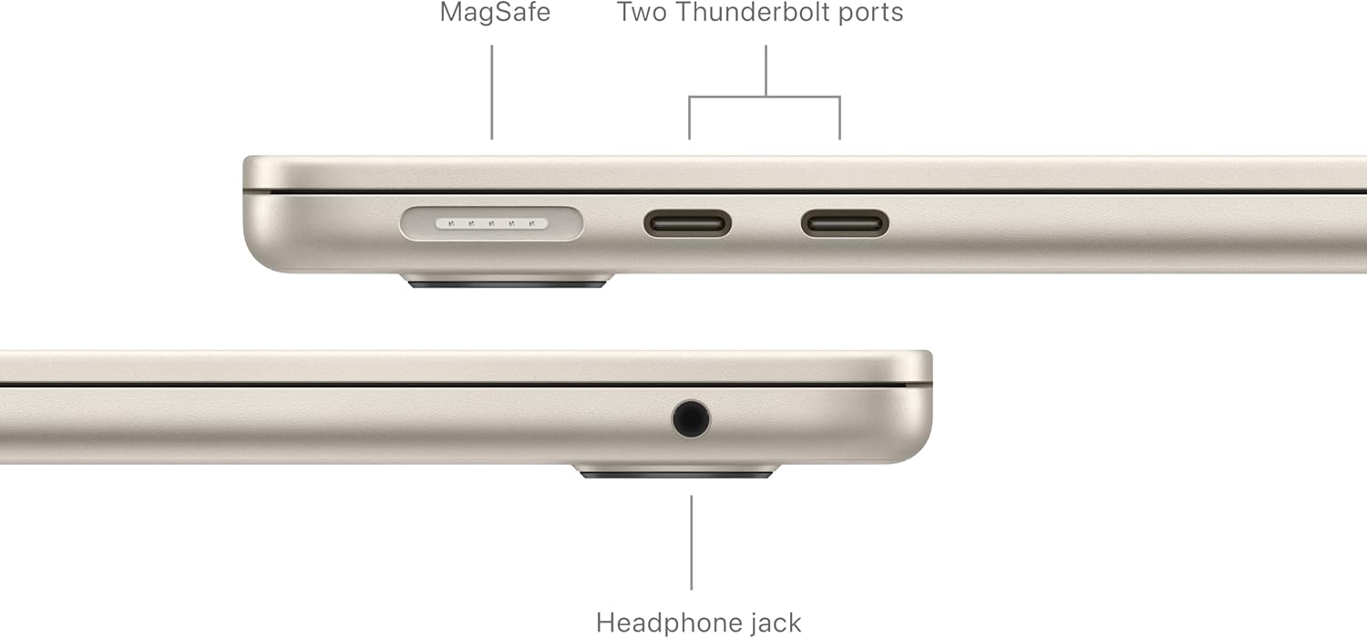 Apple 2024 MacBook Air 13-inch Laptop with M3 chip: 13.6-inch Liquid Retina Display, 16GB Unified Memory, 512GB SSD Storage, Backlit Keyboard