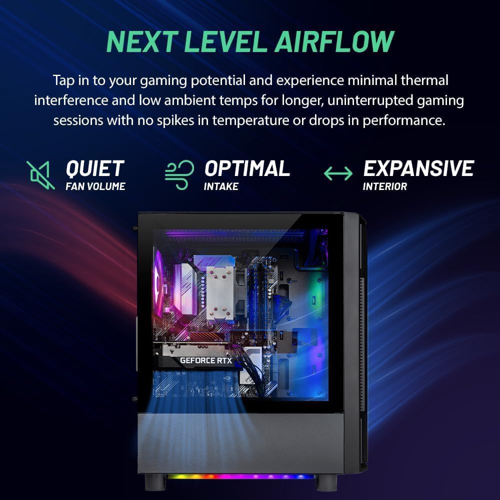 Skytech Shadow Gaming PC, Intel i5 13400F 2.5 GHz (4.6GHz Turbo Boost), NVIDIA RTX 4060 8GB GDDR6X, 1TB SSD, 32GB DDR5 RAM 5200 RGB, 650W Gold PSU, Wi-Fi, Win 11 Home
