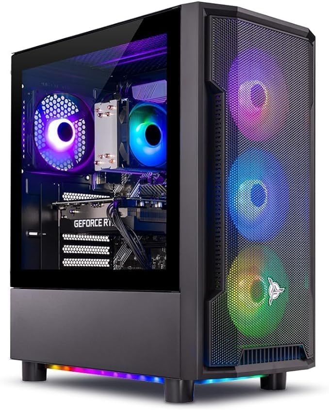 Skytech Shadow Gaming PC, Intel i5 13400F 2.5 GHz (4.6GHz Turbo Boost), NVIDIA RTX 4060 8GB GDDR6X, 1TB SSD, 32GB DDR5 RAM 5200 RGB, 650W Gold PSU, Wi-Fi, Win 11 Home