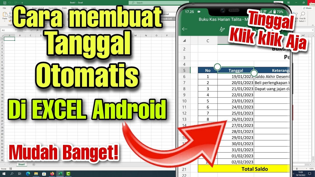 Judul: Rahasia Excel Terbongkar! Tanggal Otomatis? Gak Perlu Ketik Manual Lagi! (Dijamin Lebih Produktif!) Judul: Rahasia Excel Terbongkar! Tanggal Otomatis? Gak Perlu Ketik Manual Lagi! (Dijamin Lebih Produktif!)