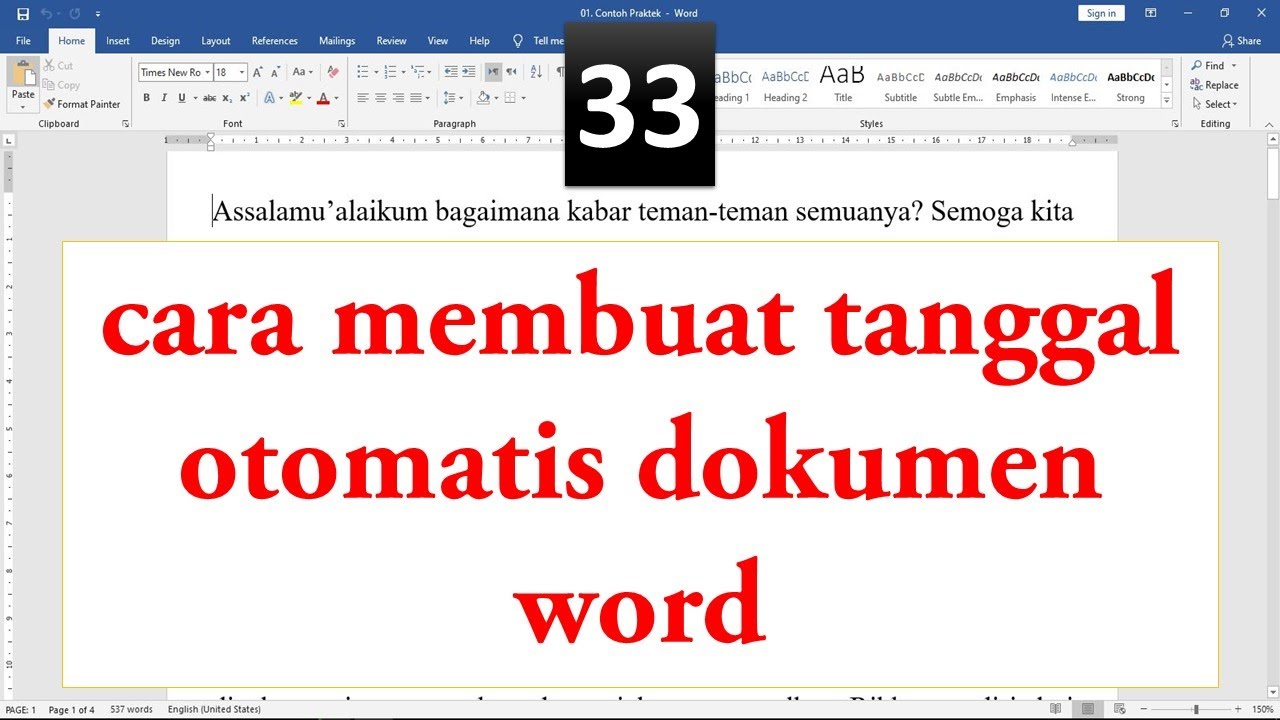 TERBONGKAR! Rahasia Para Profesional: Cara Otomatis Menambahkan Tanggal Di Word (Gak Sampai 5 Menit!) TERBONGKAR! Rahasia Para Profesional: Cara Otomatis Menambahkan Tanggal Di Word (Gak Sampai 5 Menit!)