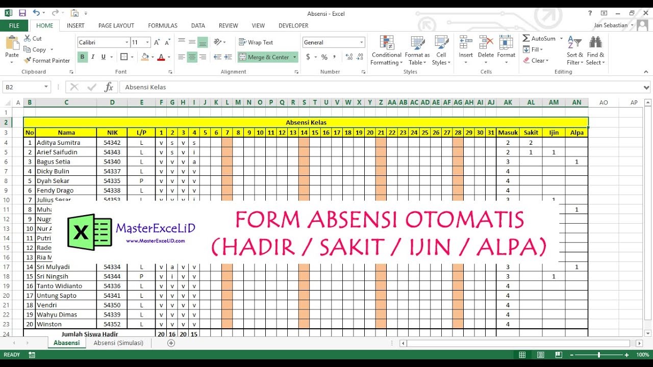 Judul: Bikin Bos Pangling! Rahasia Absensi Excel Otomatis Yang Gampang Banget (Dijamin Anti Ribet!) Judul: Bikin Bos Pangling! Rahasia Absensi Excel Otomatis Yang Gampang Banget (Dijamin Anti Ribet!)