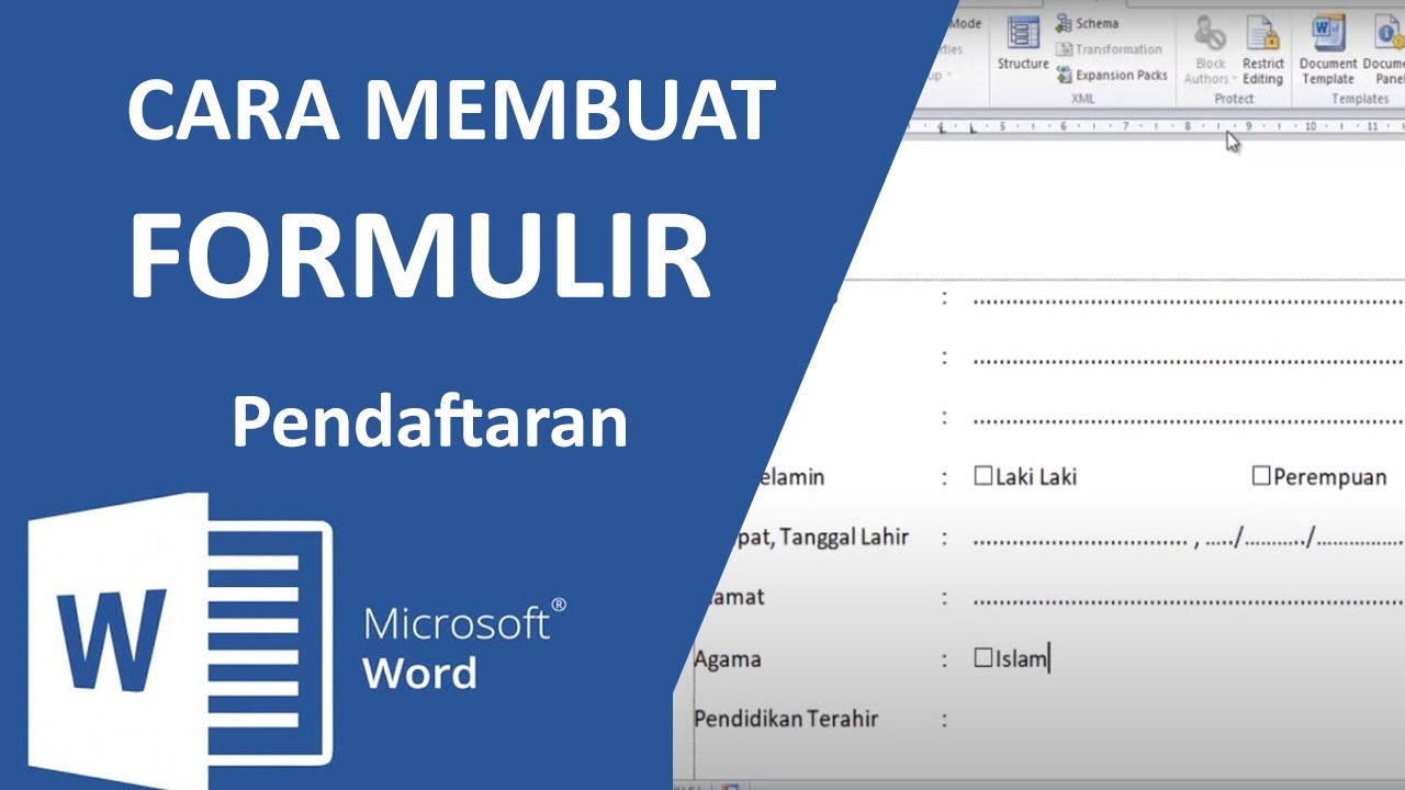 Membuat Formulir Pendaftaran Event Profesional di Word Membuat Formulir Pendaftaran Event Profesional di Word