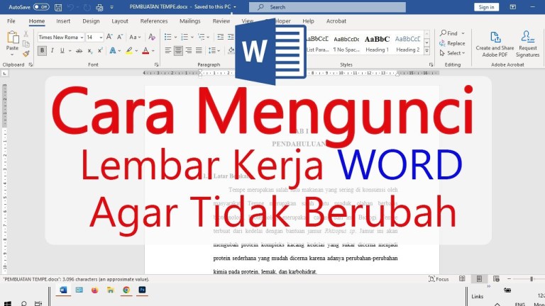 Melindungi Dokumen Word dari Perubahan Melindungi Dokumen Word dari Perubahan